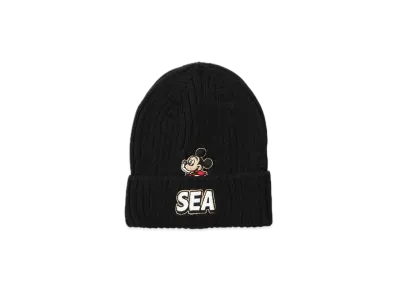 WIND AND SEA x Disney Mickey Patch Beanie "Black"