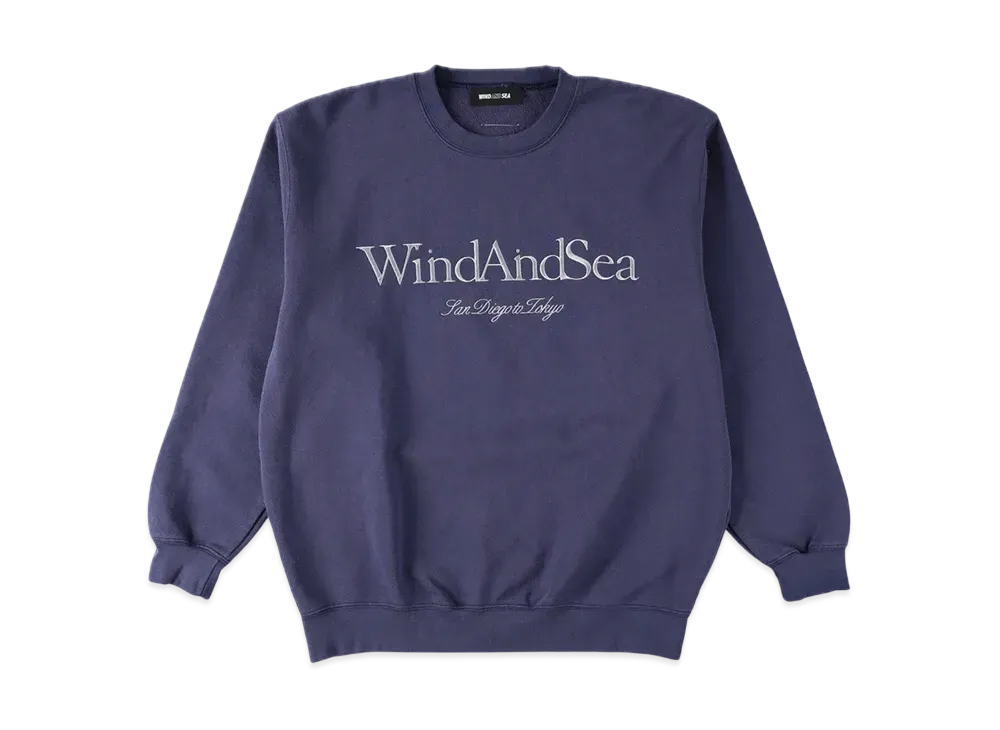 WIND AND SEA Frosting Logo Crewneck Sweatshirt "Navy"
