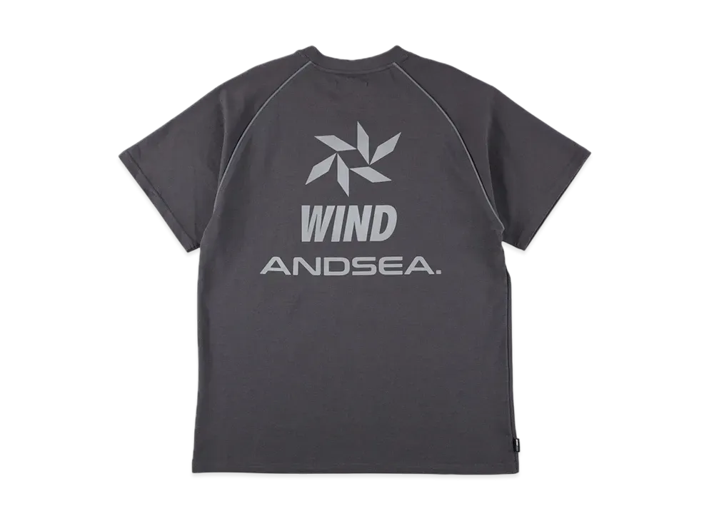 WIND AND SEA Piping Raglan S/S Top "Chacoal"