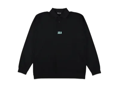 WIND AND SEA CT(Anti Seethrough) L/S Polo "BlackBlue"