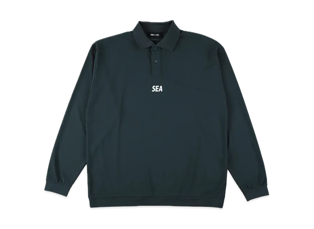 WIND AND SEA CT(Anti Seethrough) L/S Polo "SlateBlue"