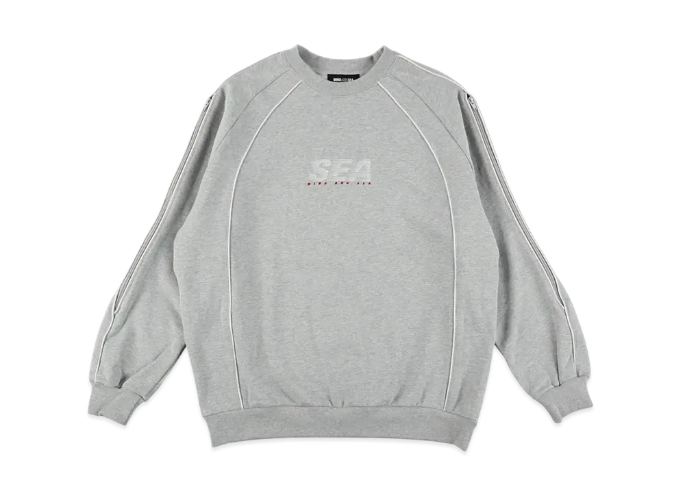 WIND AND SEA Piping Crewneck Sweatshirt "Gray"
