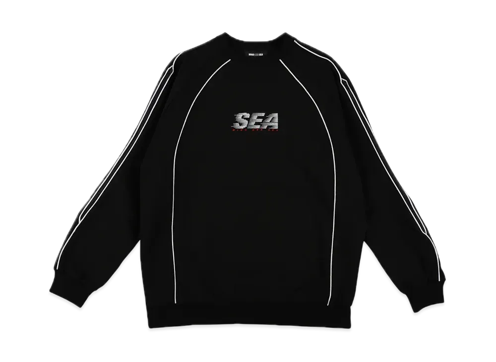 WIND AND SEA Piping Crewneck Sweatshirt "Black"