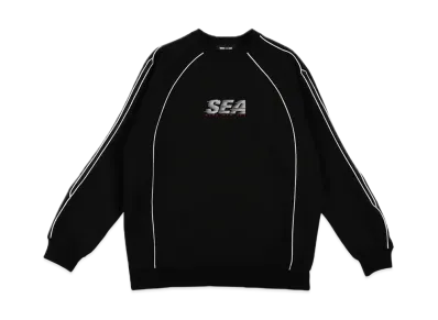 WIND AND SEA Piping Crewneck Sweatshirt "Black"