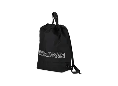 WIND AND SEA Logo Stitch Knapsack "Black"