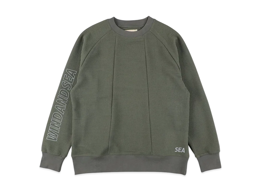 WIND AND SEA ES _Tex Dimensional Crewneck Sweatshirt "OliveDab"