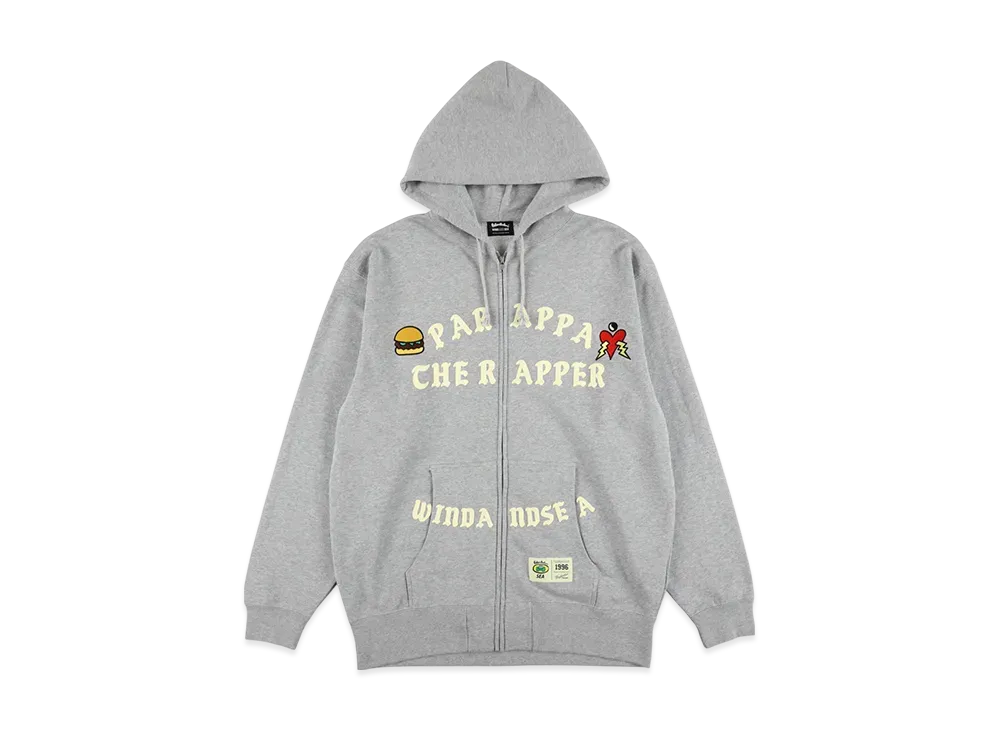 WIND AND SEA x PARAPPA THE RAPPER Zip Up Hoodie "Ash"