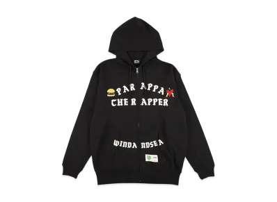 WIND AND SEA x PARAPPA THE RAPPER Zip Up Hoodie "Black"