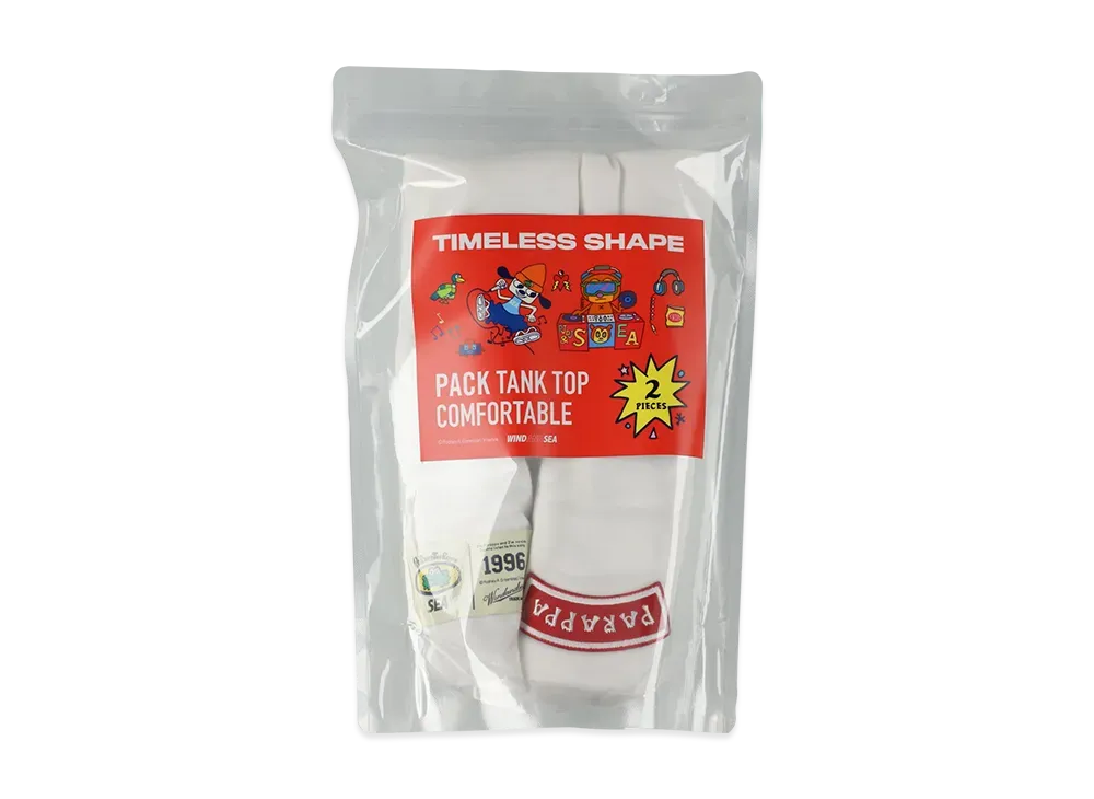 WIND AND SEA x PARAPPA THE RAPPER 2Pack Tank Top "White"