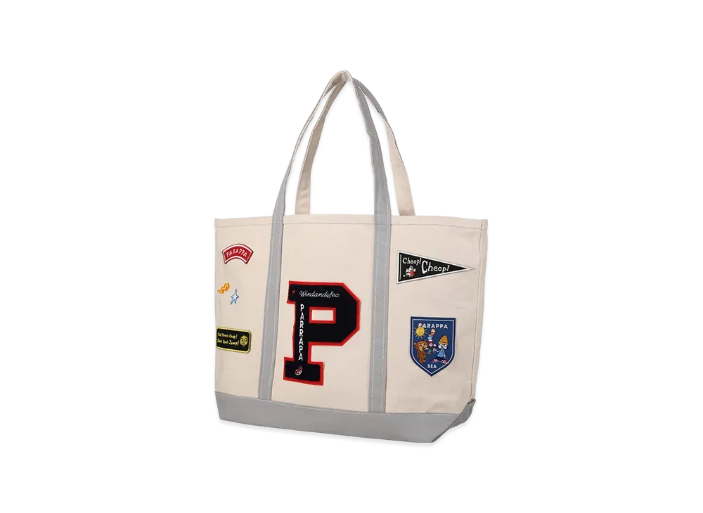 WIND AND SEA x PARAPPA THE RAPPER Canvas Tote Bag "Gray"
