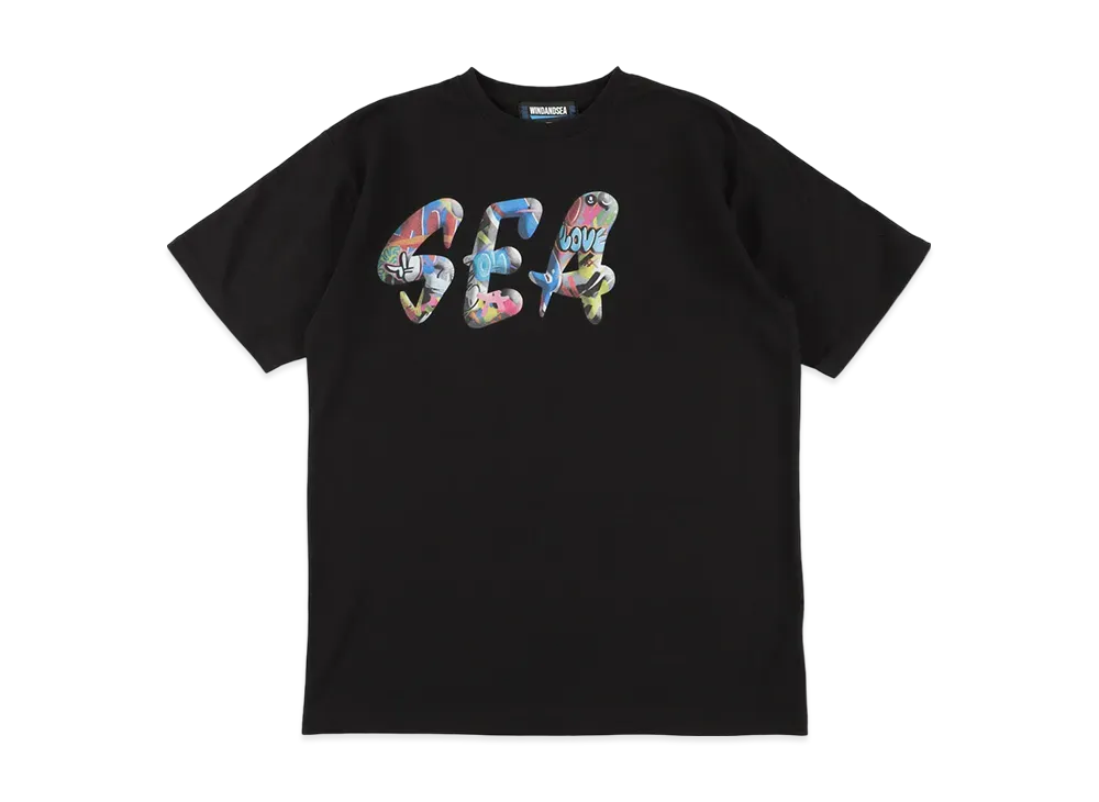WIND AND SEA x Martin Whatson Recycled Fishing Net Nylon Turtle S/S Tee "Black"