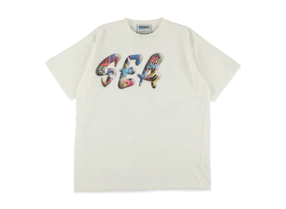 WIND AND SEA x Martin Whatson Recycled Fishing Net Nylon Turtle S/S Tee "White"
