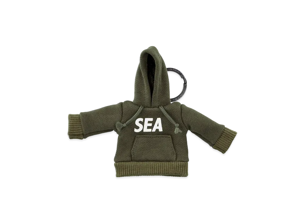 WIND AND SEA Mini Hooded Key Ring "Olive"