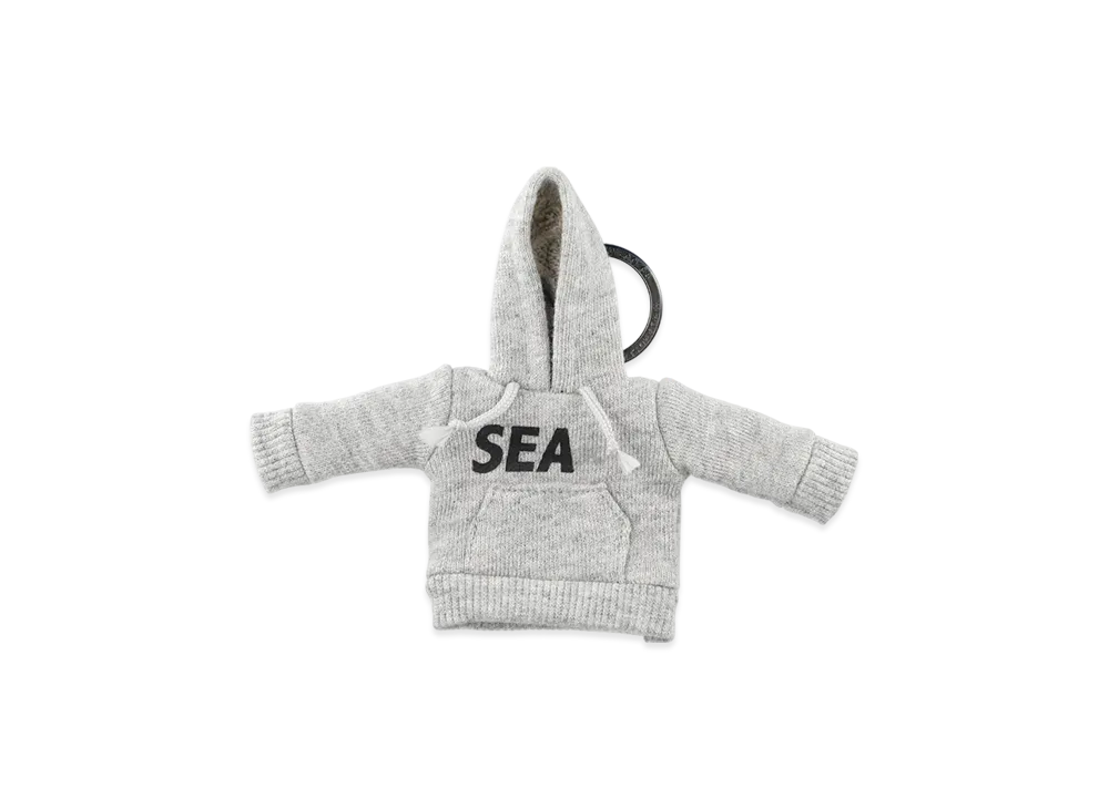 WIND AND SEA Mini Hooded Key Ring "Gray"