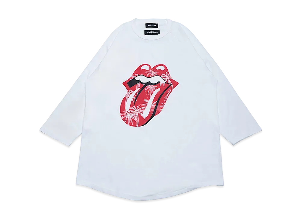 WIND AND SEA x The Rolling Stones Raglan Sleeve Tee "White"