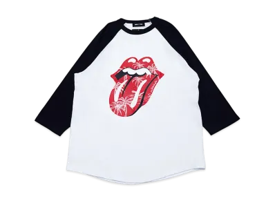WIND AND SEA x The Rolling Stones Raglan Sleeve Tee "WhiteNavy"