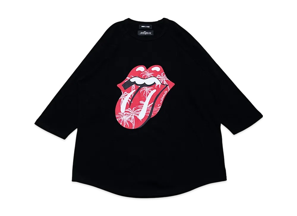 WIND AND SEA x The Rolling Stones Raglan Sleeve Tee "Black"