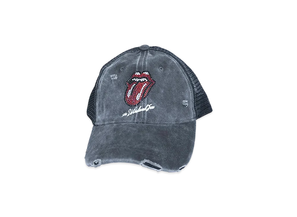 WIND AND SEA x The Rolling Stones Rhine Stones Mesh Cap "Black"
