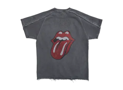 WIND AND SEA x The Rolling Stones Studs And Rhine Stones S/S Tee "Chacoal"