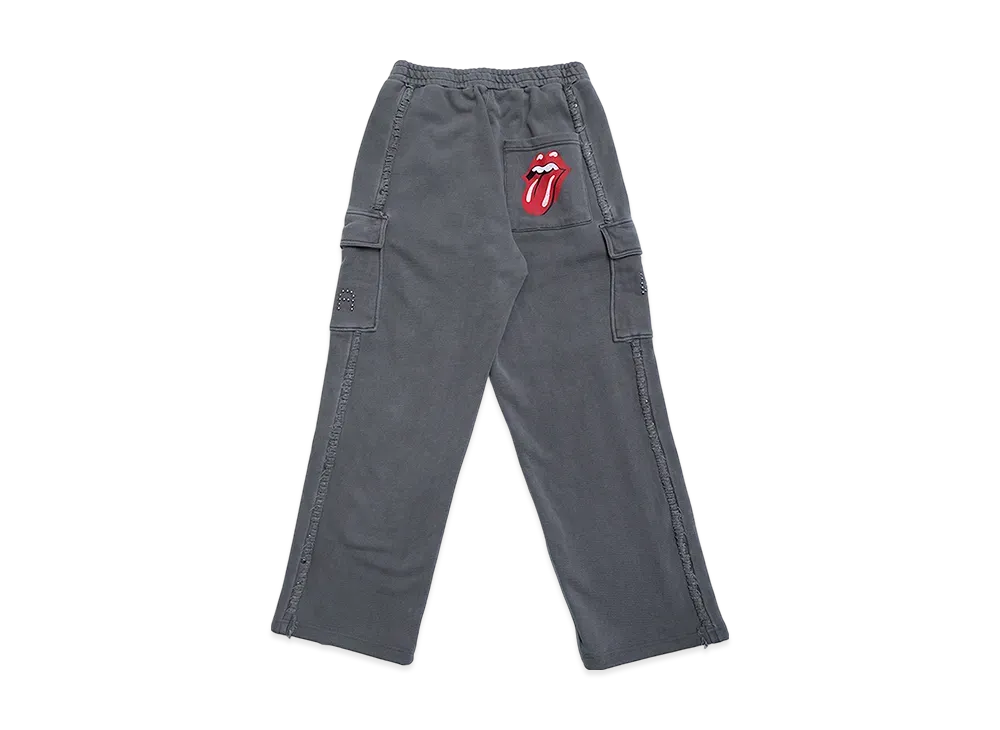 WIND AND SEA x The Rolling Stones Studs And Rhine Stones Cargo Pant "Chacoal"