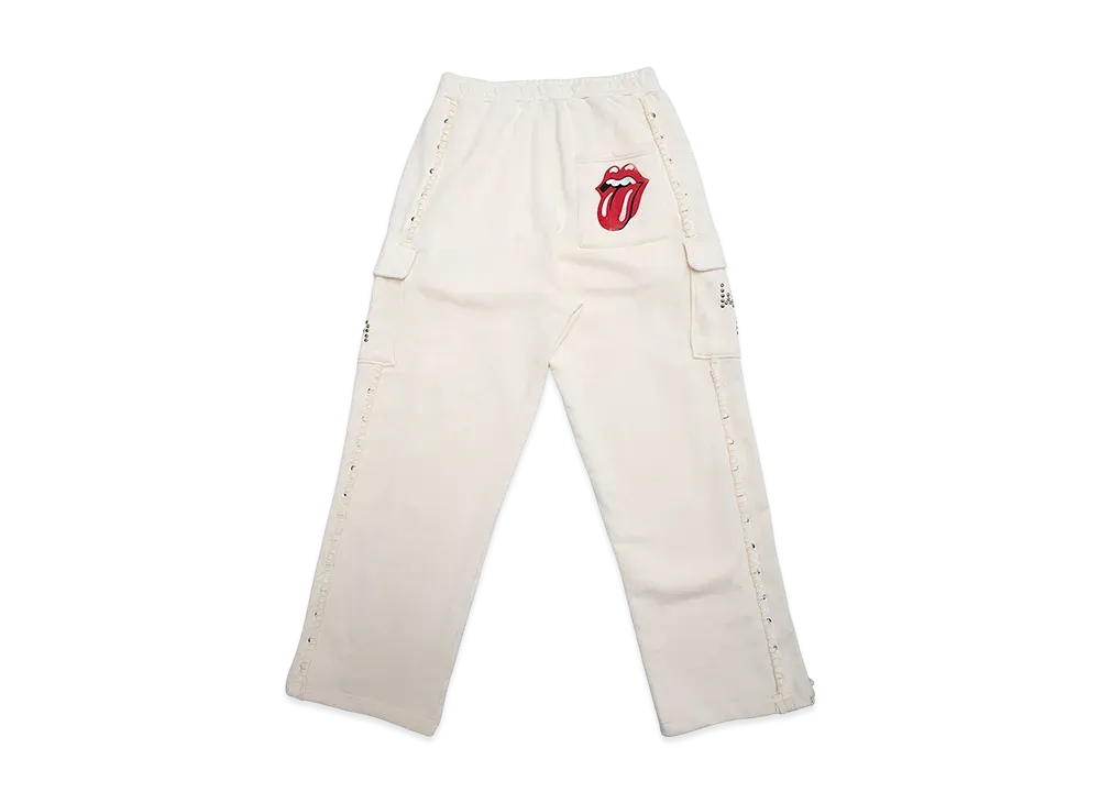 WIND AND SEA x The Rolling Stones Studs And Rhine Stones Cargo Pant "Ecru"