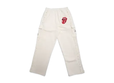 WIND AND SEA x The Rolling Stones Studs And Rhine Stones Cargo Pant "Ecru"