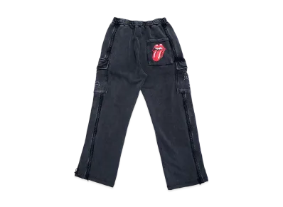 WIND AND SEA x The Rolling Stones Studs And Rhine Stones Cargo Pant "Black"