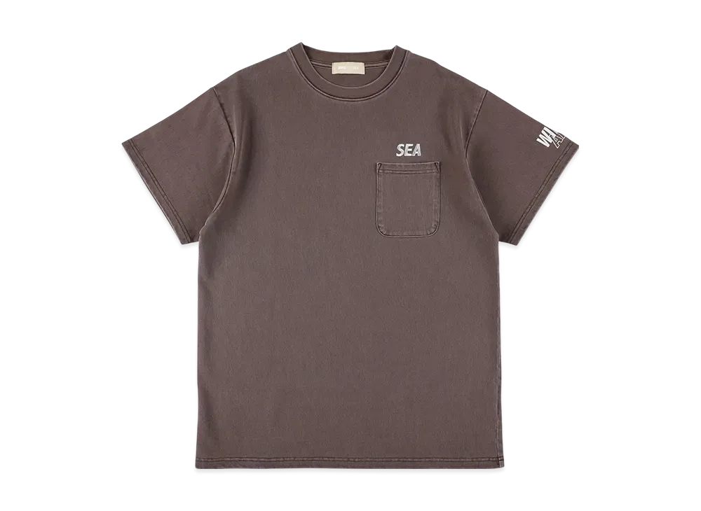 WIND AND SEA Pigment Pocket Tee "Brown"