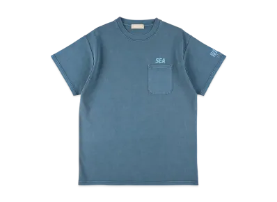WIND AND SEA Pigment Pocket Tee "Blue"