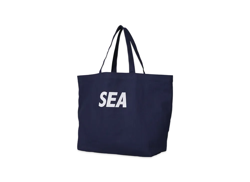 WIND AND SEA Canvas Big Tote Bag "Blue"