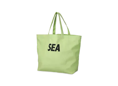WIND AND SEA Canvas Big Tote Bag "LimeGreen"