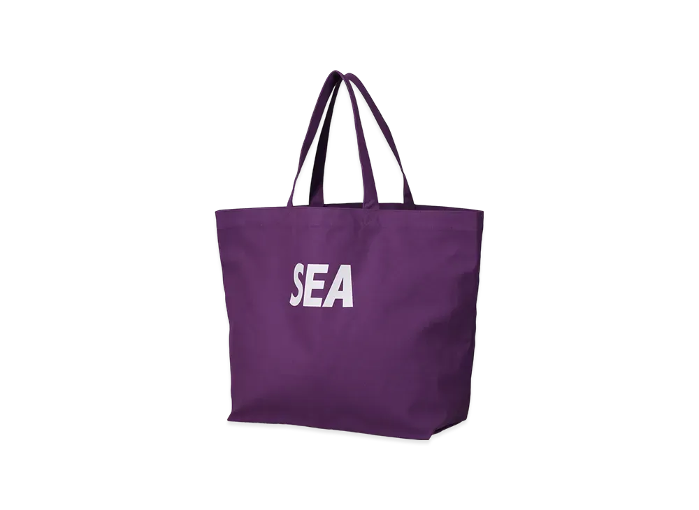 WIND AND SEA Canvas Big Tote Bag "Purple"