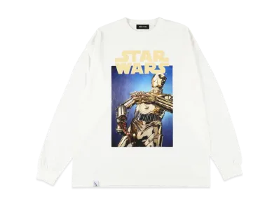 WIND AND SEA x STAR WARS C3-Po / L/S Tee "White"