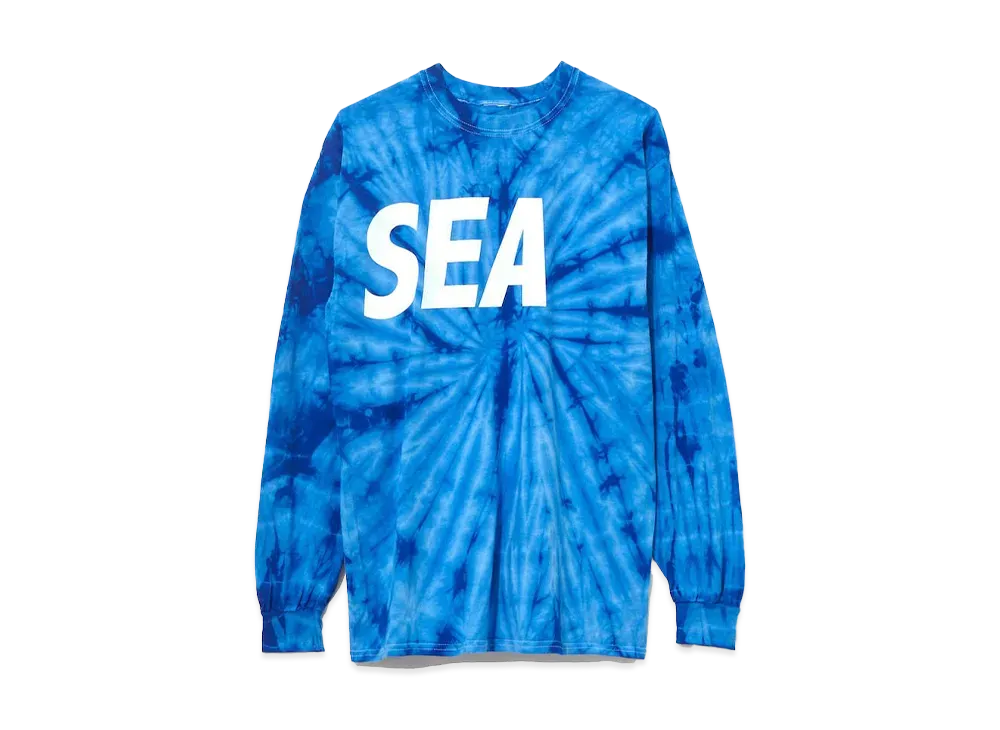WIND AND SEA Long Sleeve Cut-Sewn Tiedye "Blue"