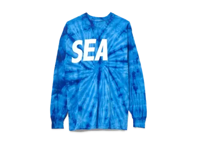 WIND AND SEA Long Sleeve Cut-Sewn Tiedye "Blue"