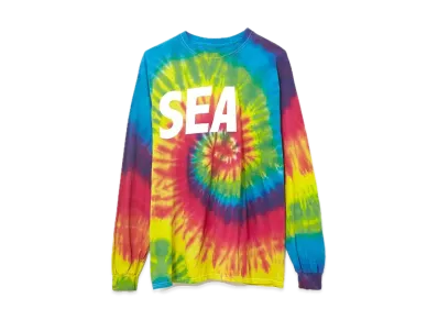 WIND AND SEA Long Sleeve Cut-Sewn Tiedye "Rainbow"