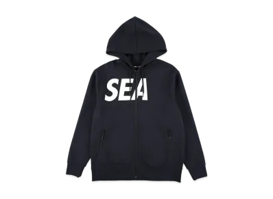WIND AND SEA Sig Tech Fleece Zip-Up Hooded Shirt "Navy"