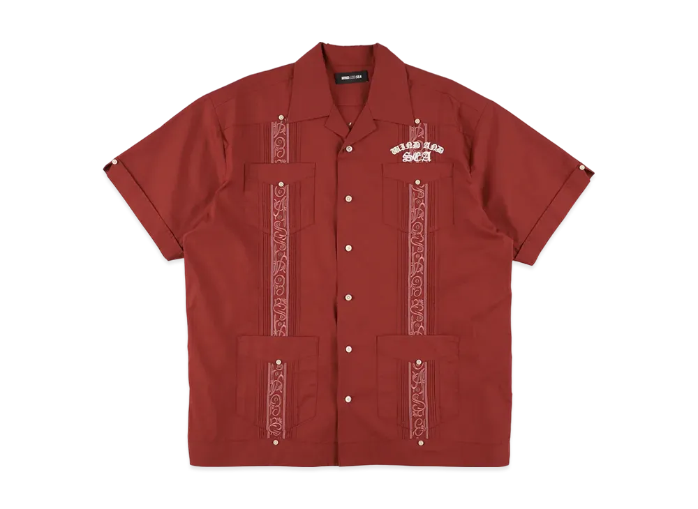 WIND AND SEA Logo Cuba S/S Shirts "Red"