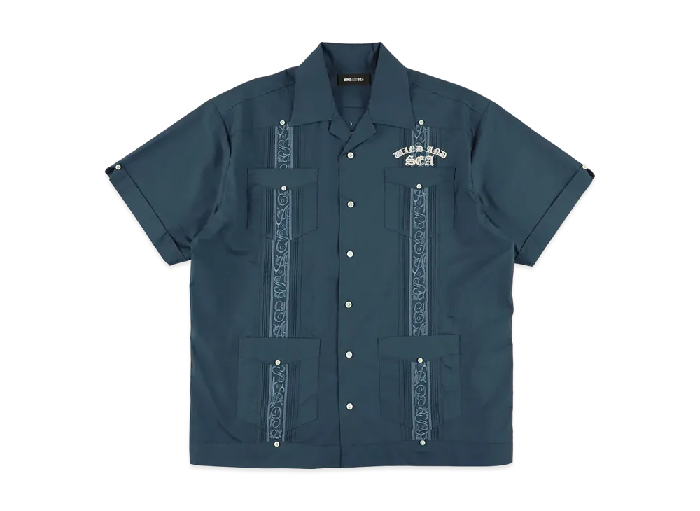 WIND AND SEA Logo Cuba S/S Shirts "Blue"