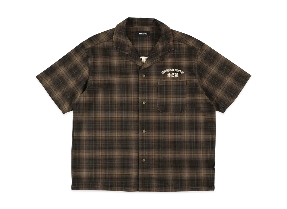 WIND AND SEA Plaid Pattern S/S Shirt "Brown"