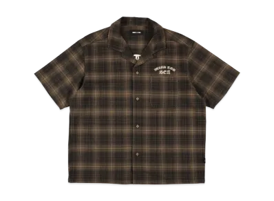 WIND AND SEA Plaid Pattern S/S Shirt "Brown"