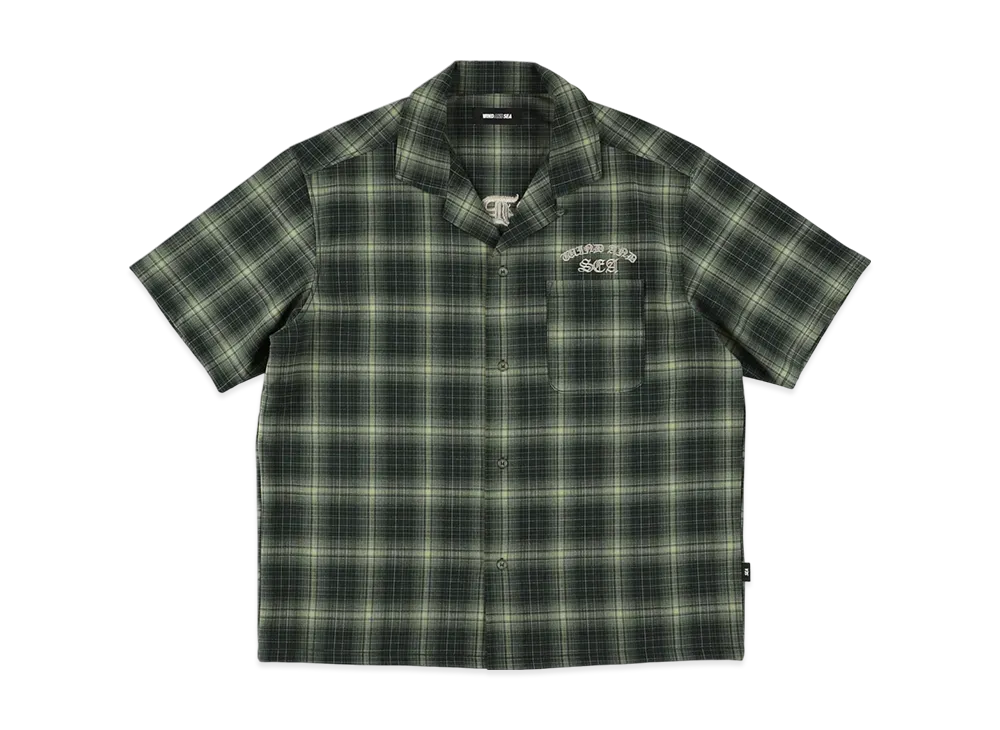 WIND AND SEA Plaid Pattern S/S Shirt "Green"