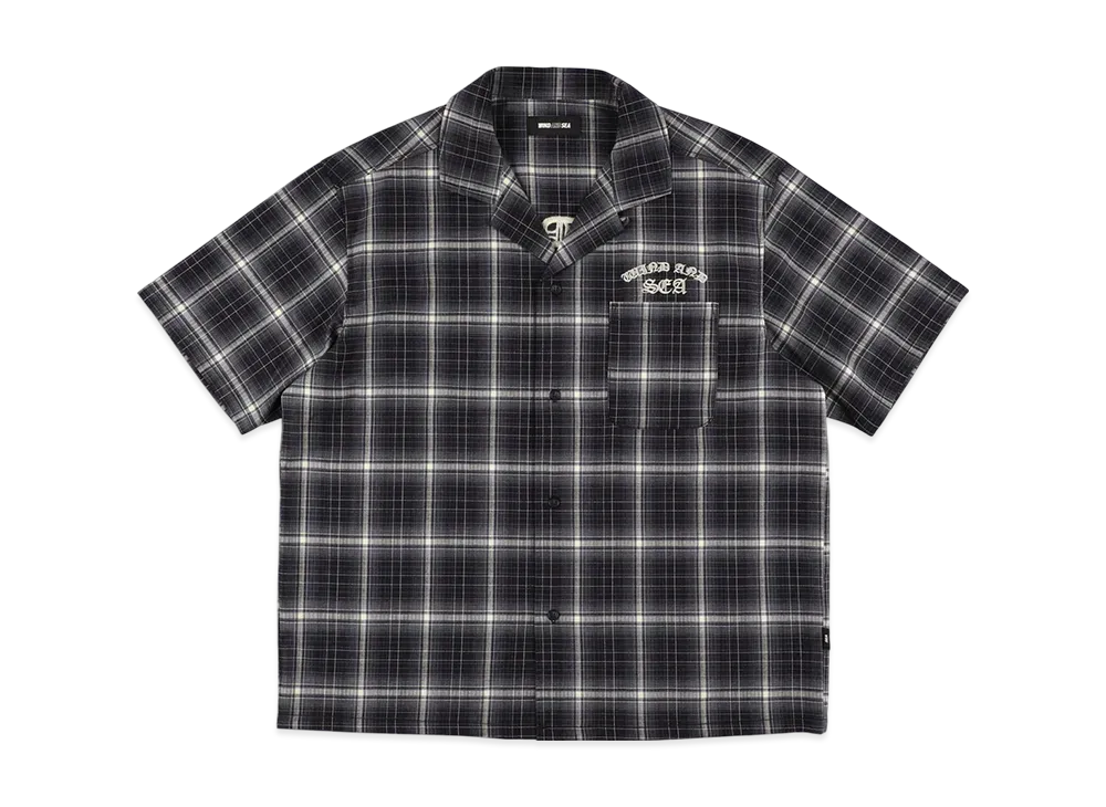 WIND AND SEA Plaid Pattern S/S Shirt "Black"