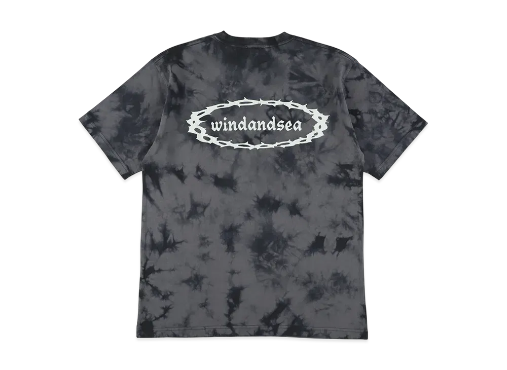 WIND AND SEA Crag Logo Print S/S Tee "BlackTiedye"