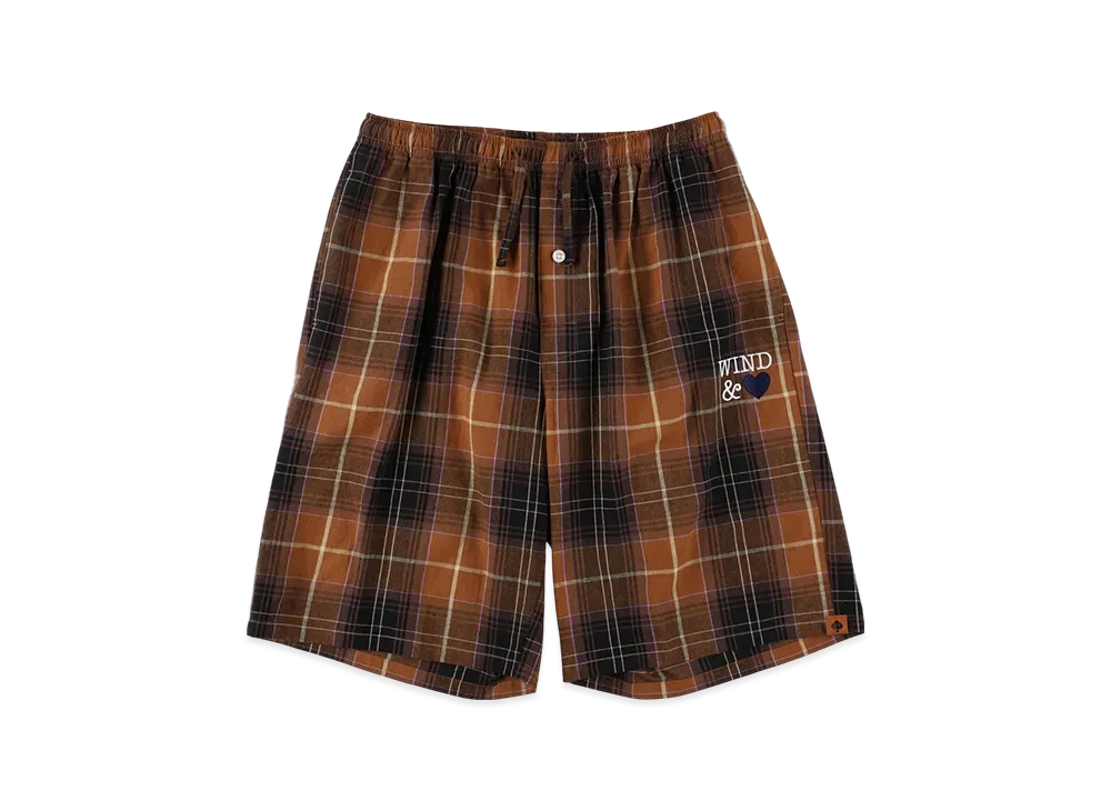 WIND AND SEA Plaid Short "Brown"