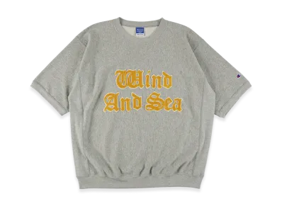 WIND AND SEA x Champion Reverse Weave Chenille Tee "OxfordGray"