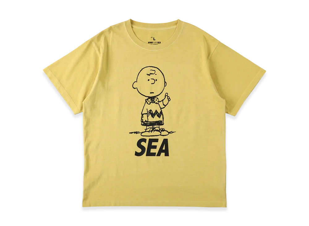 WIND AND SEA x SMOOTHY PGT Snoopy Tee "Musterd"