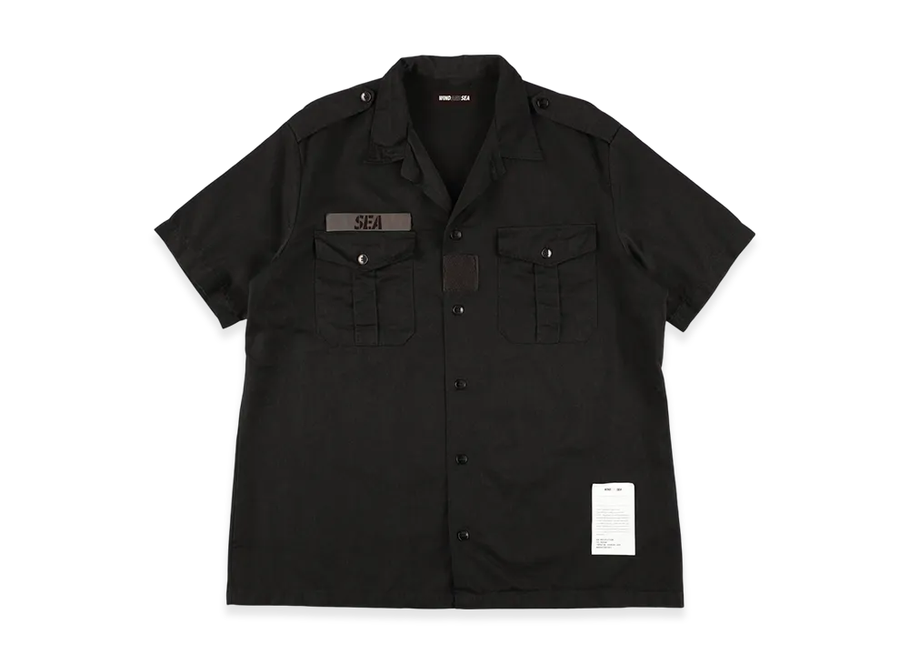 WIND AND SEA Military S/S Shirt "Black"