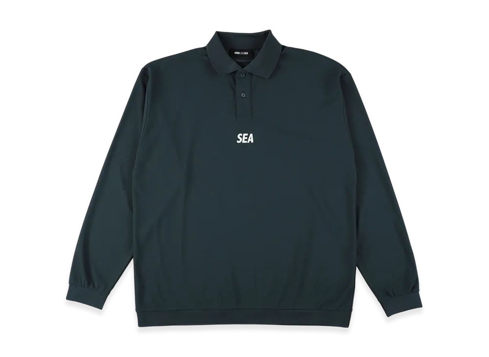 WIND AND SEA CT (Anti Seethrough) L/S Polo "SleteBlue"
