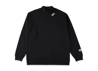 WIND AND SEA CT Mockneck (Cordura(R)) L/S Tee "Black/Blue"